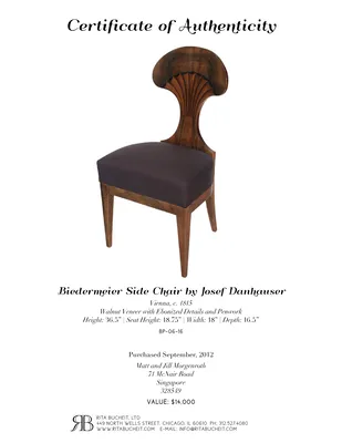 Josef Danhauser Side Chair