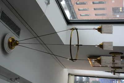 Three Light Vienna Secession Chandelier — image 2