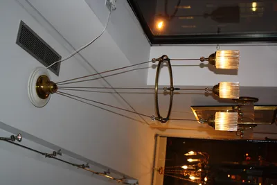 Three Light Vienna Secession Chandelier — image 4