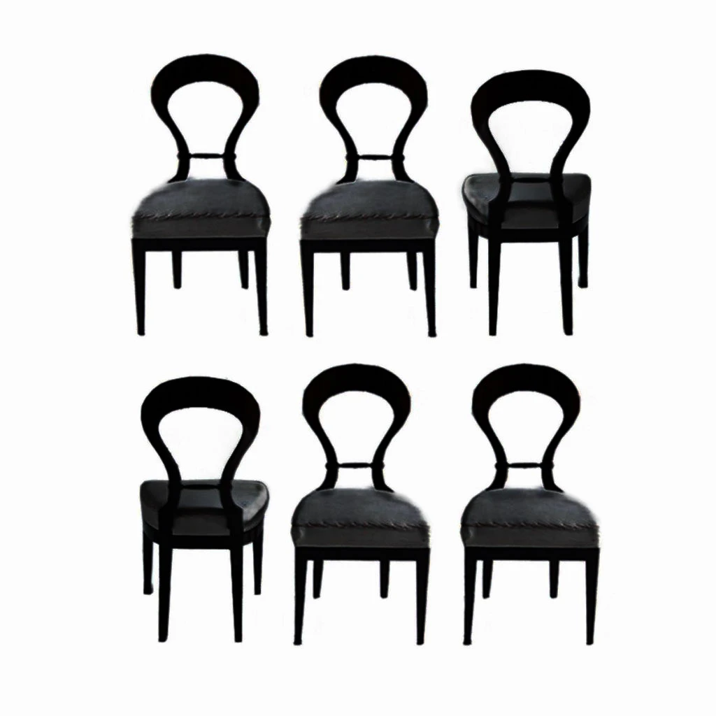 Biedermeier Side Chairs, Set of 8