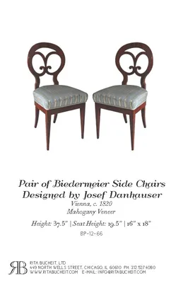 Biedermeier Side Chairs Set of 4 — image 5