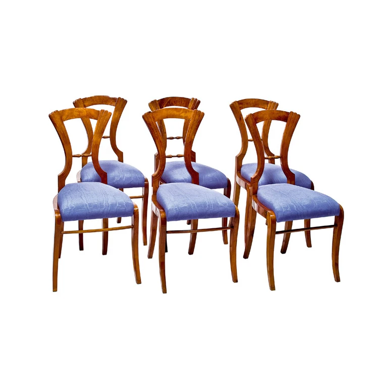 Fine Set of Six Biedermeier Chairs