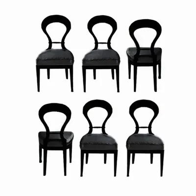 Fine Set of Six Biedermeier Chairs — image 4