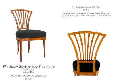 Fan back Biedermeier Chair