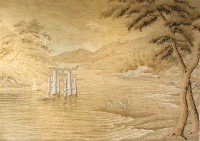 Embroidered Japanese Silk Wall Hanging