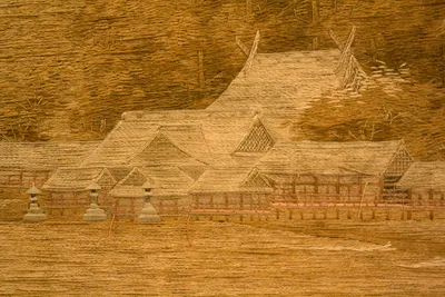 Embroidered Japanese Silk Wall Hanging — image 6