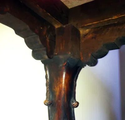 Italian Baroque Carved Desk with Marble Top — image 15