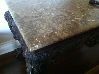 Italian Baroque Carved Desk with Marble Top — image 27
