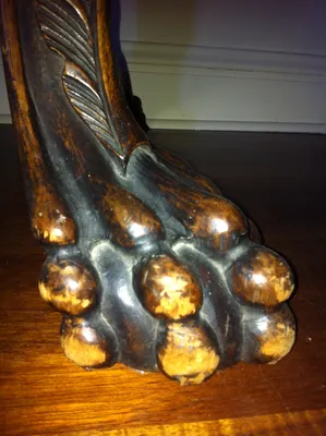 Italian Baroque Carved Desk with Marble Top — image 21