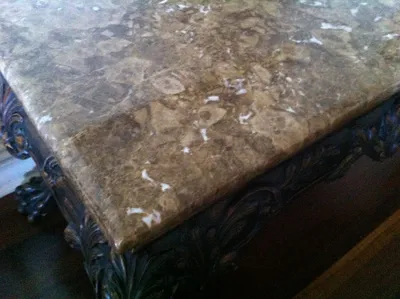 Italian Baroque Carved Desk with Marble Top — image 17