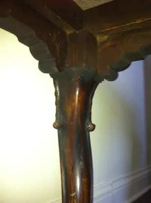 Italian Baroque Carved Desk with Marble Top — image 16