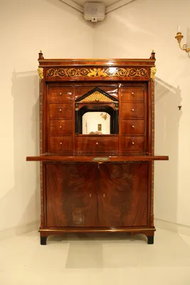 Biedermeier Mahogany Secretaire — image 49