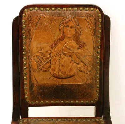 Tooled Leather Chair by J&J Kohn — image 3