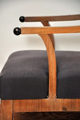 Biedermeier Walnut Armchair — image 3