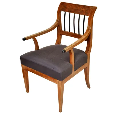 Biedermeier Walnut Armchair