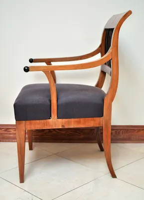 Biedermeier Walnut Armchair — image 2