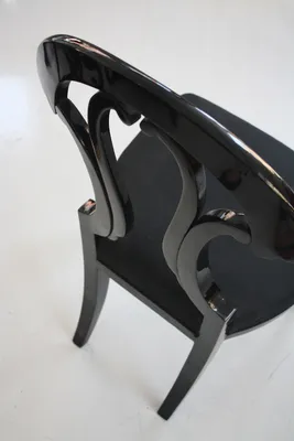 Ebonized Biedermeier Chair — image 3