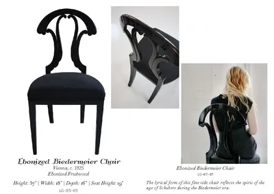 Ebonized Biedermeier Chair — image 6