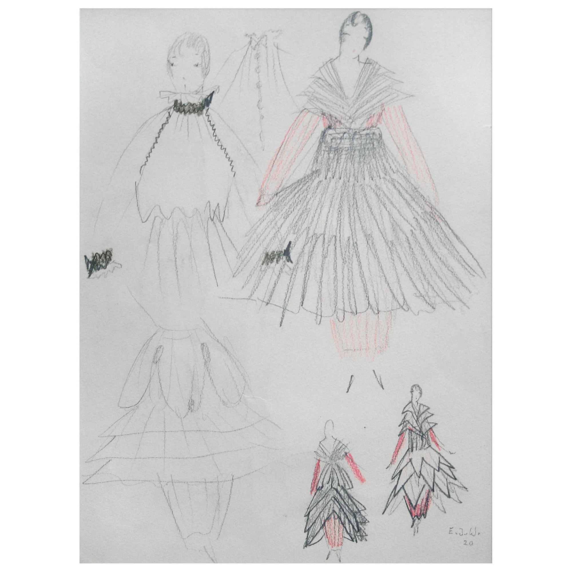 Fashion drawing by Wimmer-Wisgrill