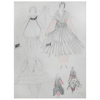 Fashion drawing by Wimmer-Wisgrill