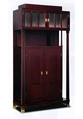 Mahogany Buffet Display Cabinet — image 5