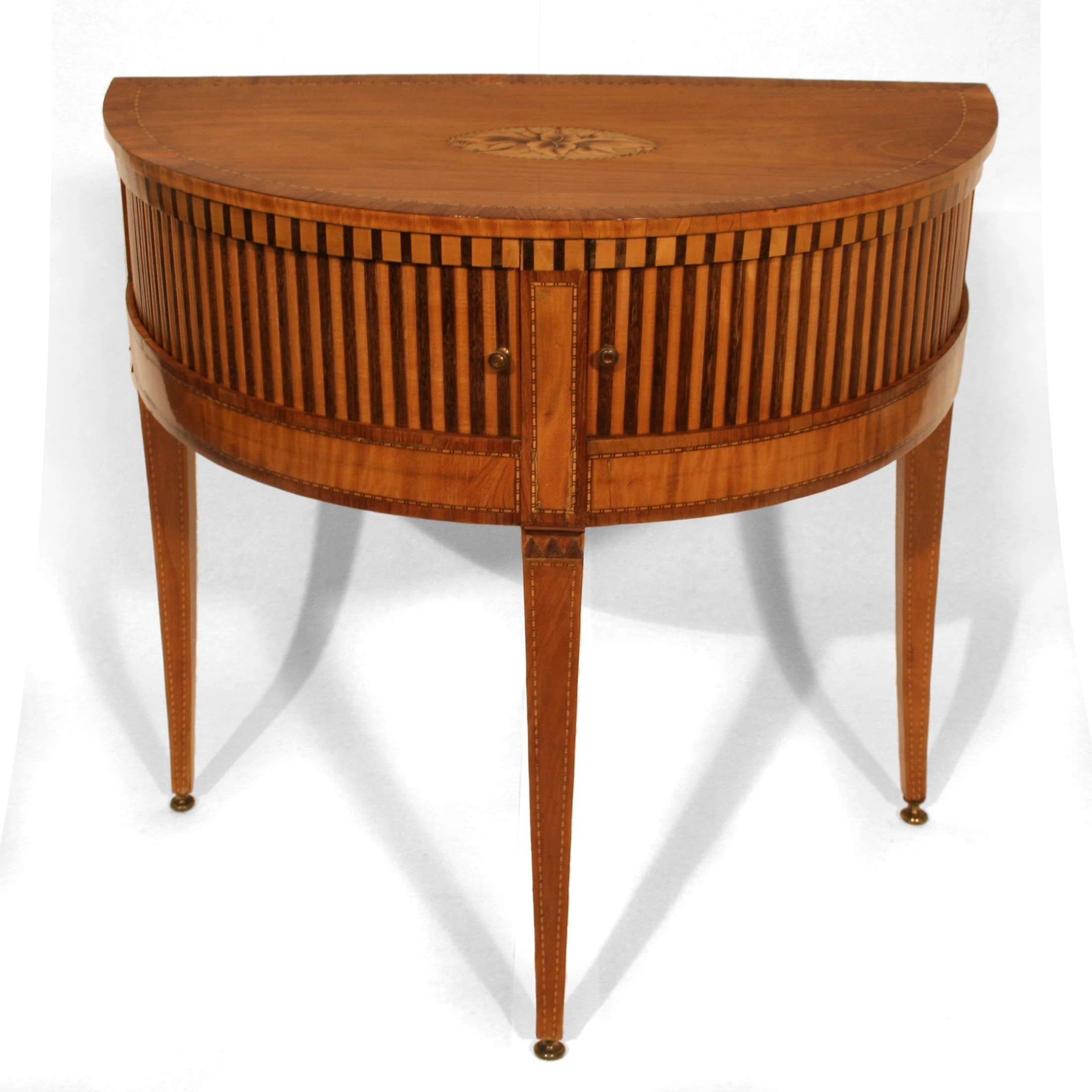 Neoclassical Demilune Cabinet/Console Table