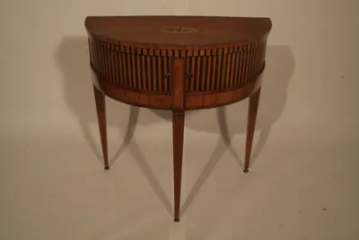 Neoclassical Demilune Cabinet/Console Table — image 27