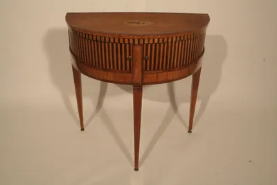 Neoclassical Demilune Cabinet/Console Table — image 32