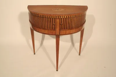 Neoclassical Demilune Cabinet/Console Table — image 33