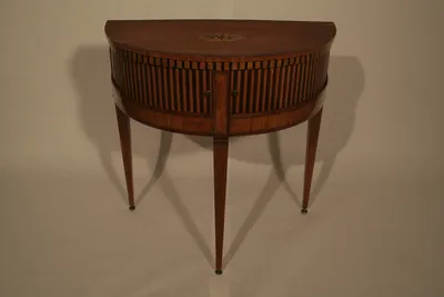 Neoclassical Demilune Cabinet/Console Table — image 47