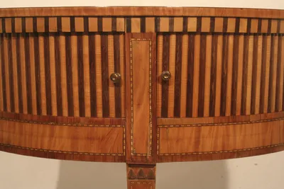 Neoclassical Demilune Cabinet/Console Table — image 28