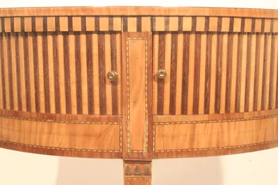 Neoclassical Demilune Cabinet/Console Table — image 34