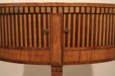 Neoclassical Demilune Cabinet/Console Table — image 23