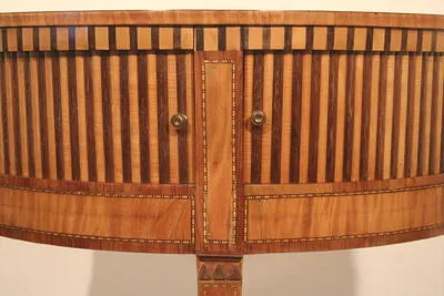 Neoclassical Demilune Cabinet/Console Table — image 24