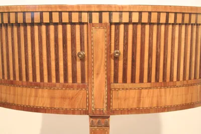 Neoclassical Demilune Cabinet/Console Table — image 20