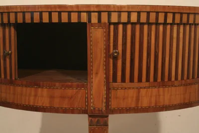 Neoclassical Demilune Cabinet/Console Table — image 19