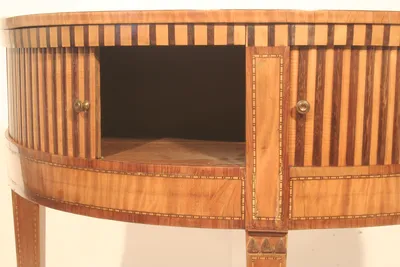 Neoclassical Demilune Cabinet/Console Table — image 46