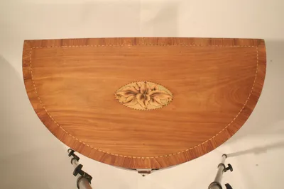 Neoclassical Demilune Cabinet/Console Table — image 30