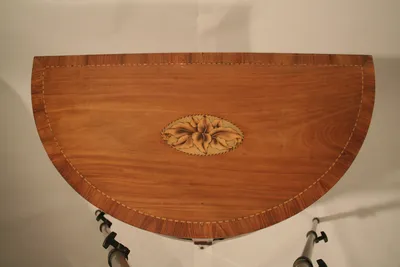 Neoclassical Demilune Cabinet/Console Table — image 21
