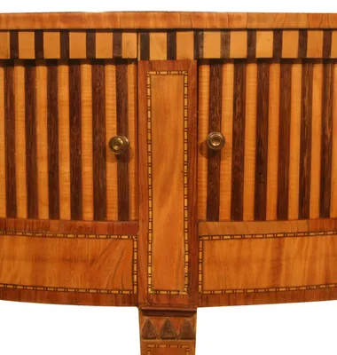 Neoclassical Demilune Cabinet/Console Table — image 15