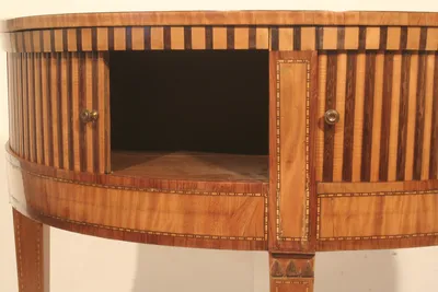 Neoclassical Demilune Cabinet/Console Table — image 38