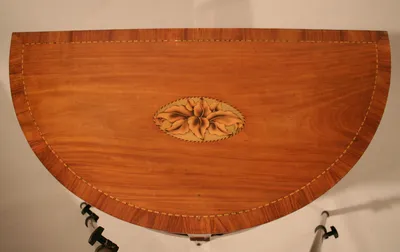 Neoclassical Demilune Cabinet/Console Table — image 17