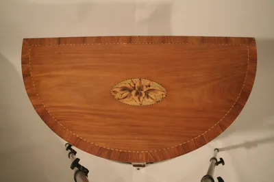 Neoclassical Demilune Cabinet/Console Table — image 11