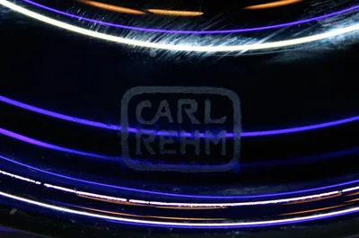 Blue Glass Vase by Carl Rehm — image 2