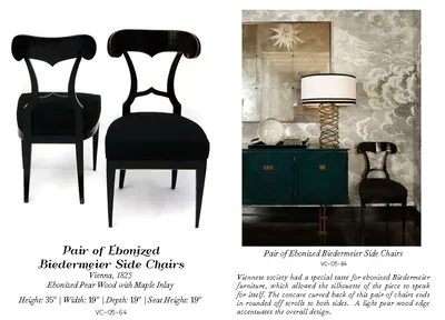 Pair of Biedermeier Side Chairs