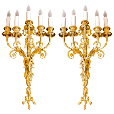 Fabulous Pair Neoclassical sconces — image 3