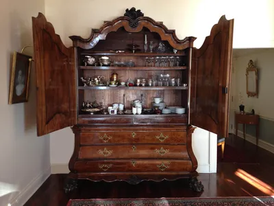 Dutch Burled Walnut Armoire — image 12