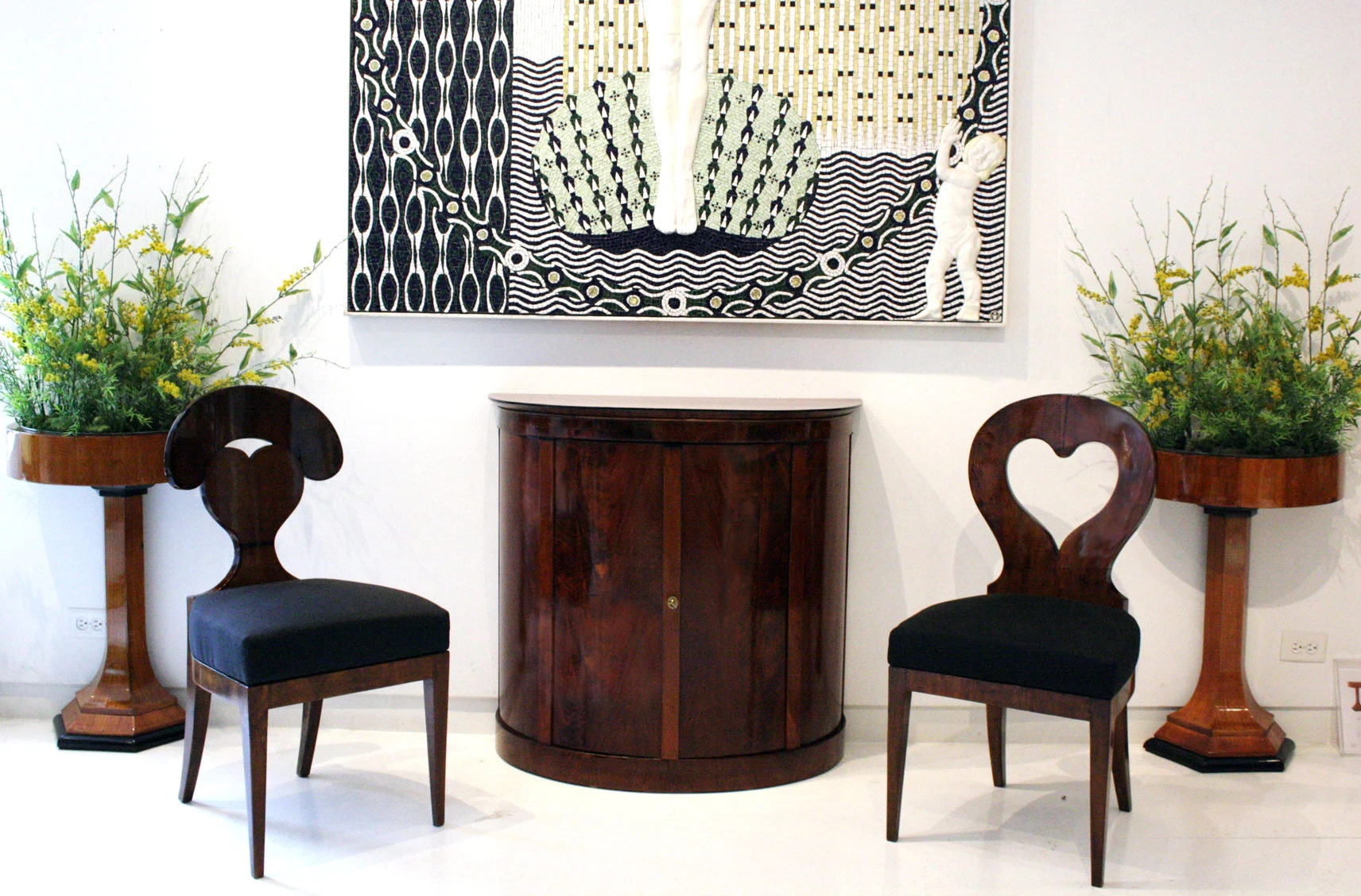 *Pair of Demilune Cabinets