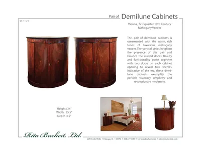 *Pair of Demilune Cabinets — image 6