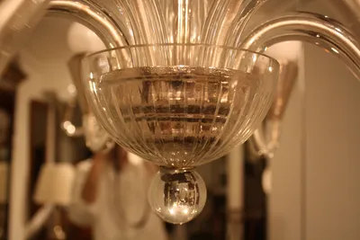 Six-Arm Glass Chandelier — image 20